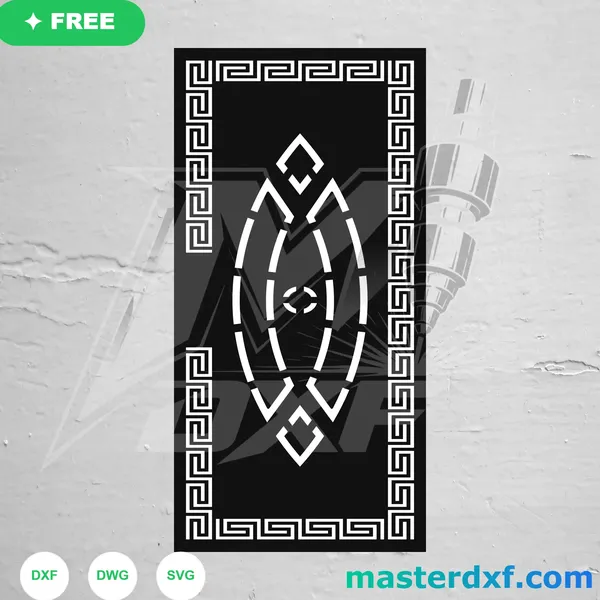 Greek Key Diamond Lattice Panel DXF File